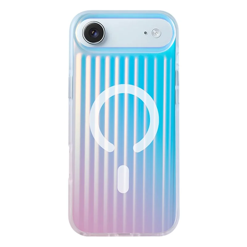 COTECI For iPhone Air Case Compatible with MagSafe Gradient Color TPE + TPU Phone Back Cover - Dazzling Blue