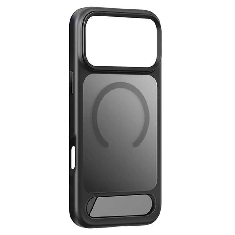 COTECI For iPhone 17 Pro Max Phone Case Compatible with MagSafe PC+TPU Back Cover with Hidden Kickstand - Matte Black