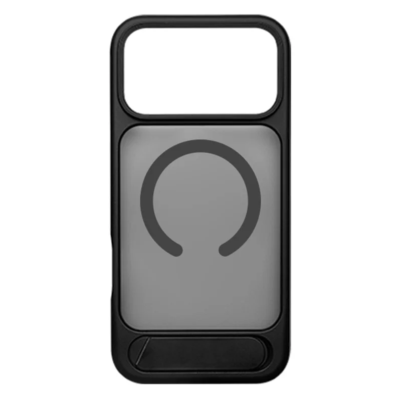 COTECI For iPhone 17 Pro Max Phone Case Compatible with MagSafe PC+TPU Back Cover with Hidden Kickstand - Matte Black