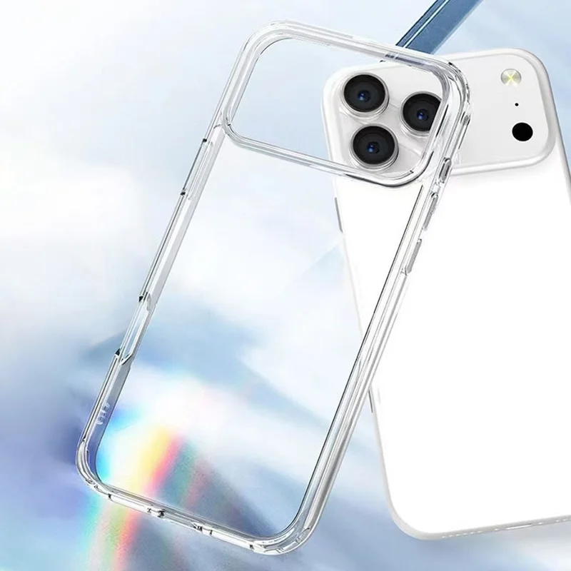 COTECi For iPhone 17 Pro Clear Phone Case AI Camera Cutout Shockproof TPU PC Back Cover