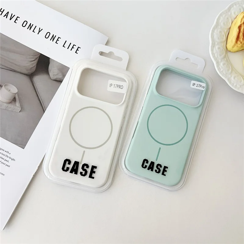 For iPhone 17 Pro Max Case Compatible with MagSafe Liquid Silicone Anti-Drop Phone Cover - Dark Rose