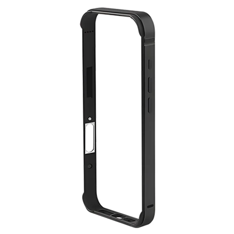 COTECI For iPhone Air Case Aluminum Alloy Silicone Bumper Shockproof Heat Dissipation Phone Frame - Black