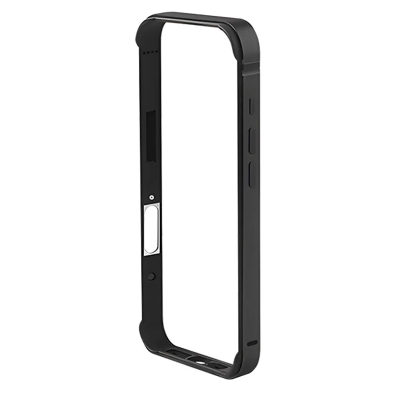 COTECI For iPhone 17 Pro Case Aluminum Alloy Silicone Bumper Shockproof Heat Dissipation Phone Frame - Black