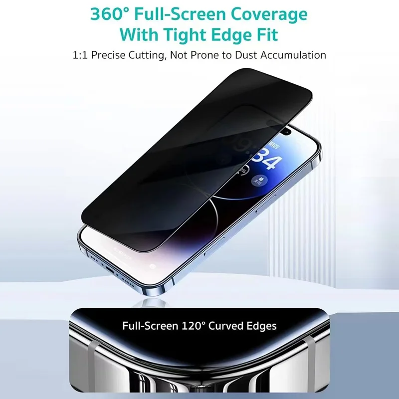 COTECI For iPhone Air Screen Protector Anti Spy Tempered Glass Film with PC Dust Removal Tool