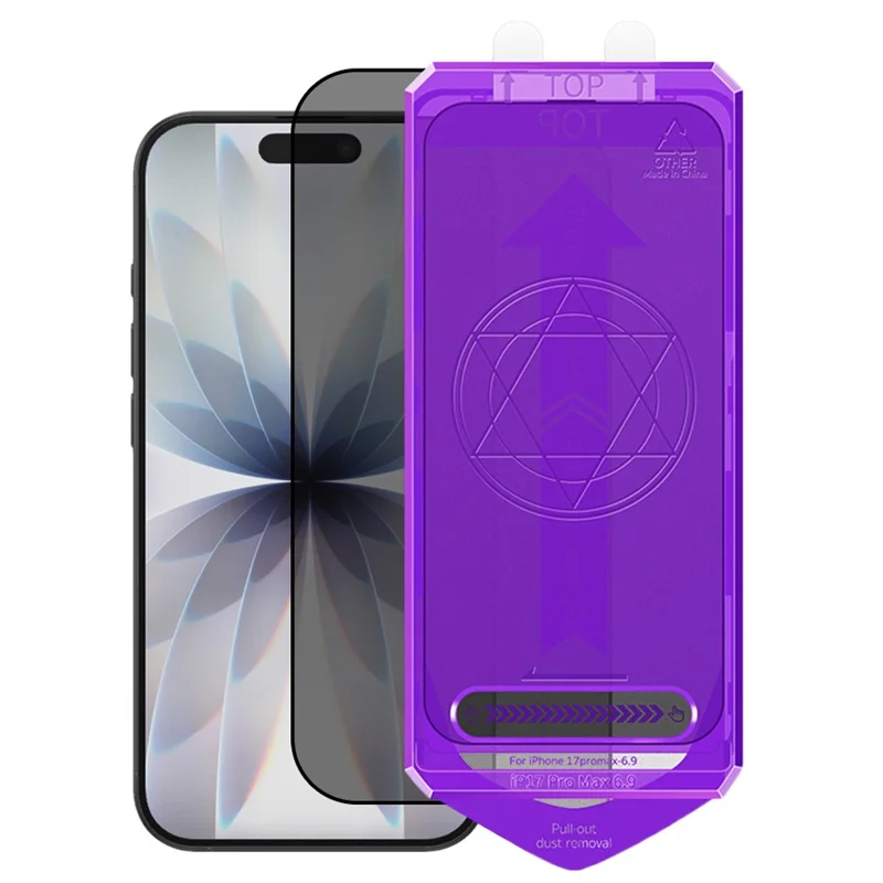 COTECI For iPhone 17 Screen Protector Anti Spy Tempered Glass Film with PC Dust Removal Tool
