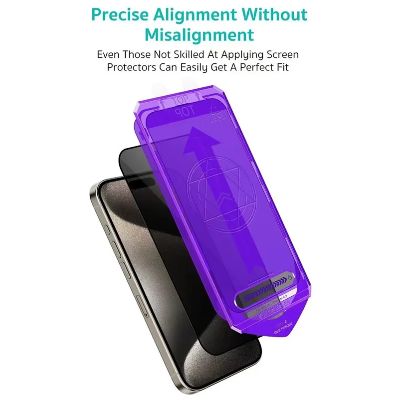 COTECI For iPhone 17 Screen Protector Anti Spy Tempered Glass Film with PC Dust Removal Tool