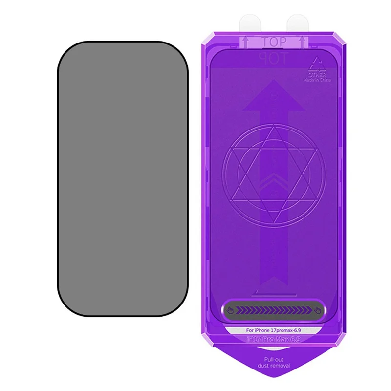 COTECI Na iPhone 17 Pro Max Ochrona Ekranu Przeciwwyglądowa Hartowane Szybkie Szkło z Narzędziem do Usuwania Kurzu PC