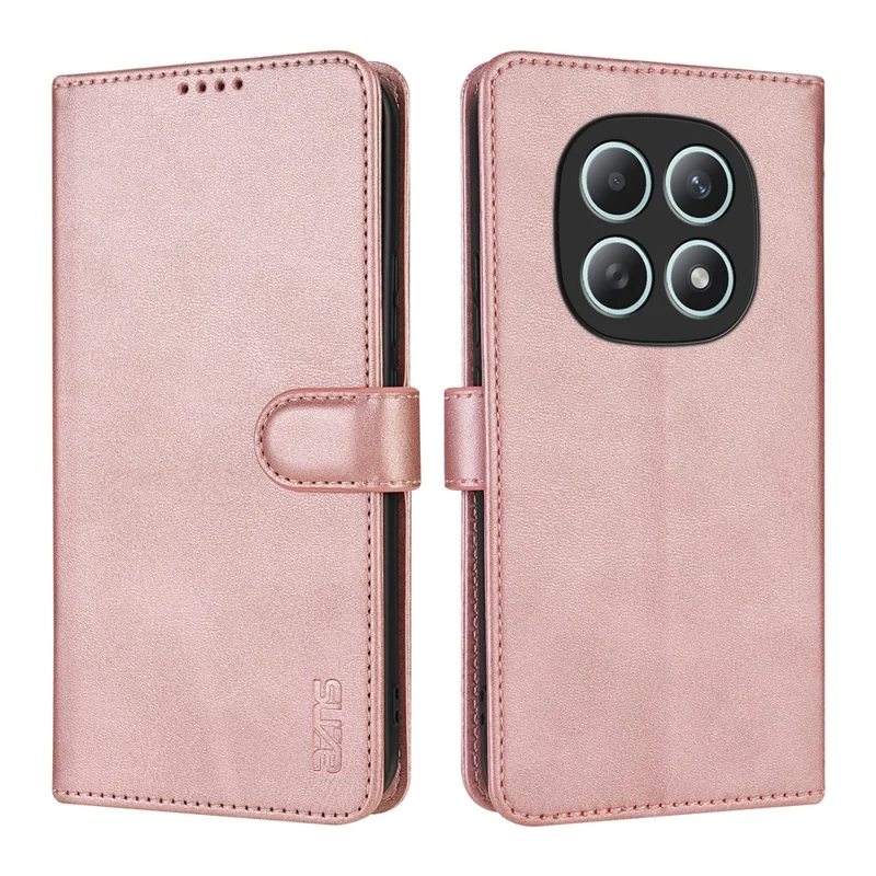 AZNS For Xiaomi Poco M8 5G / Redmi Note 15 5G (Global) Case PU Leather Wallet Phone Cover - Rose Gold