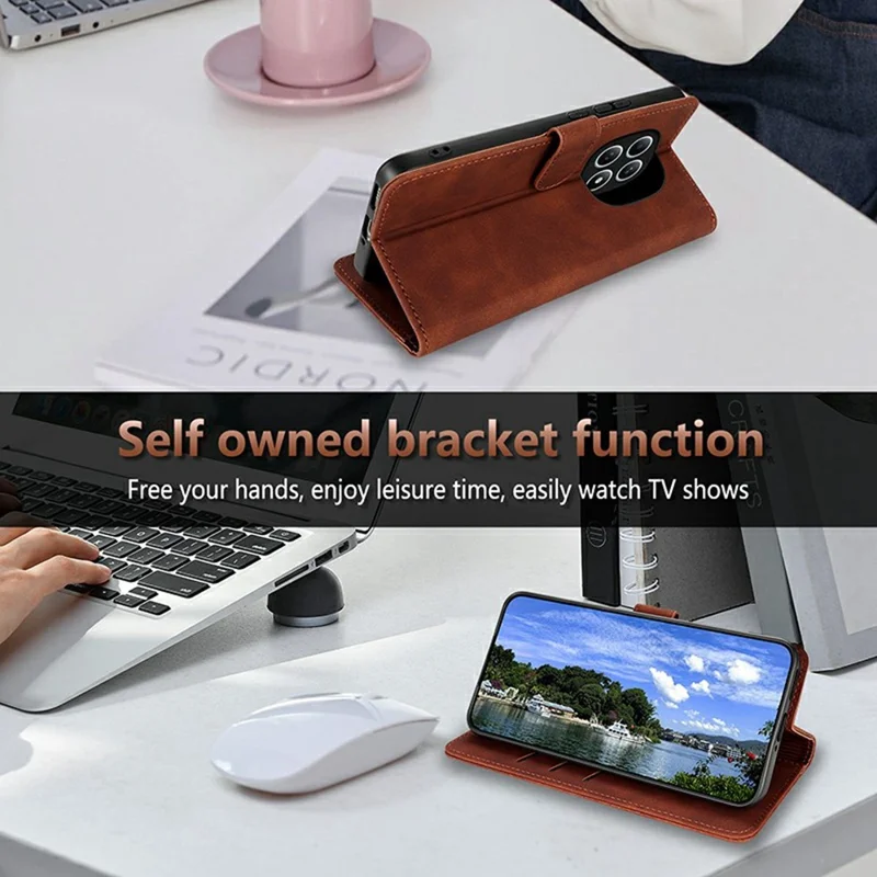 AZNS For Xiaomi Poco M8 5G / Redmi Note 15 5G (Global) Case PU Leather Wallet Phone Cover - Rose Gold