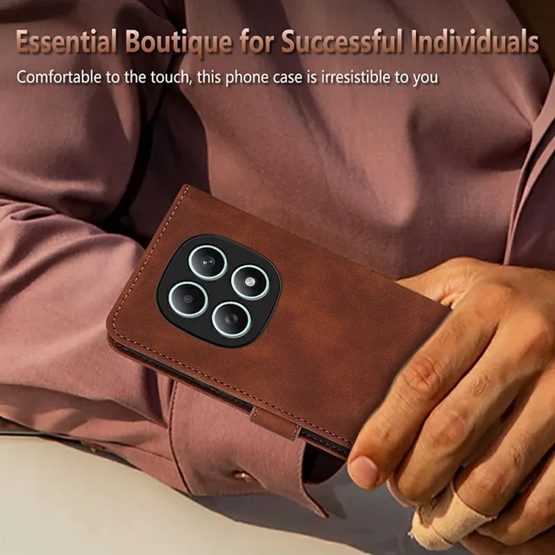 AZNS For Xiaomi Poco M8 5G / Redmi Note 15 5G (Global) Case PU Leather Wallet Phone Cover - Rose Gold