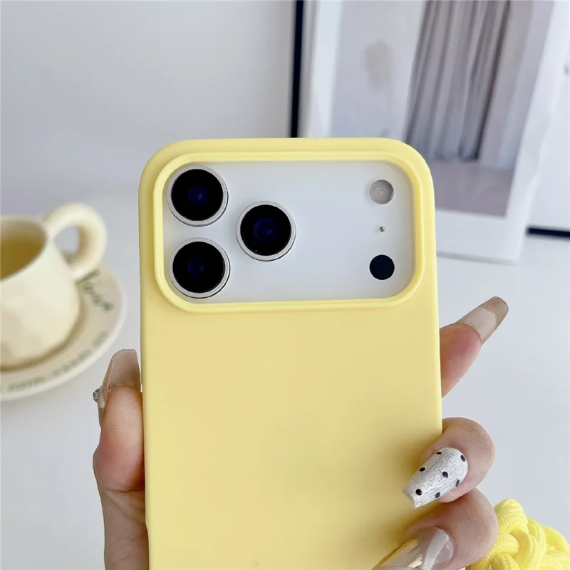 For iPhone 17 Pro Case TPU Phone Back Cover with Woven Crossbody Lanyard - Black