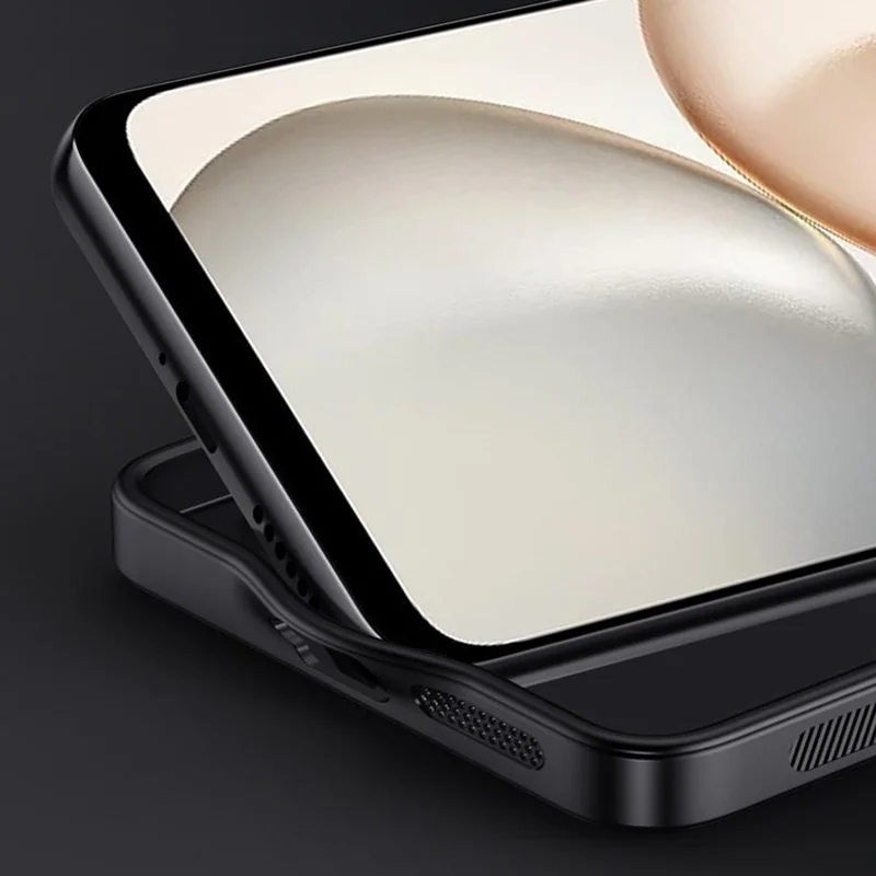 Obudowa na Honor 400 Smart 5G / 4G / X7d 4G z drewnianą fakturą, powłoką z ekoskóry PU, pokrytą PC i TPU - Czarny