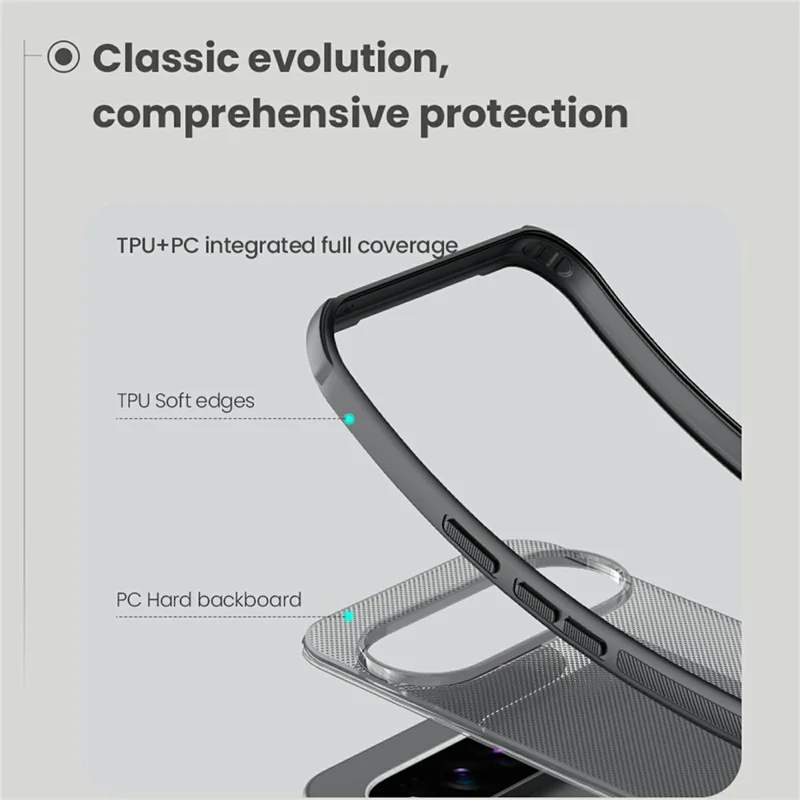 NILLKIN Super Frosted Shield Pro For Google Pixel 10 Pro  /  Pixel 10 Case Matte PC TPU Clear Black Phone Back Cover