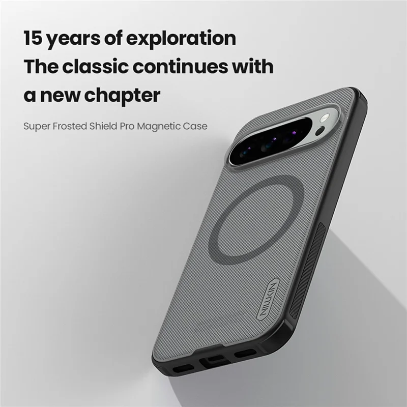 NILLKIN Super Frosted Shield Pro for Google Pixel 10 Pro  /  Pixel 10 Magnetic Case Matte PC TPU Clear Black Phone Back Cover
