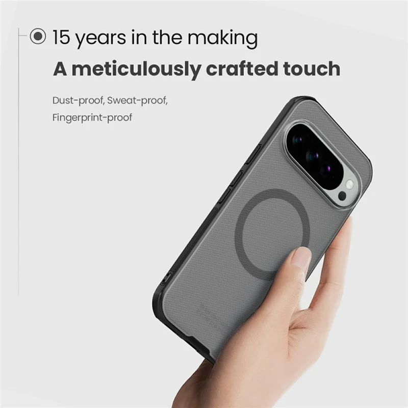 NILLKIN Super Frosted Shield Pro for Google Pixel 10 Pro  /  Pixel 10 Magnetic Case Matte PC TPU Clear Black Phone Back Cover