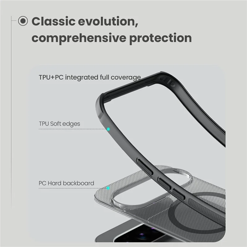 NILLKIN Super Frosted Shield Pro for Google Pixel 10 Pro  /  Pixel 10 Magnetic Case Matte PC TPU Clear Black Phone Back Cover