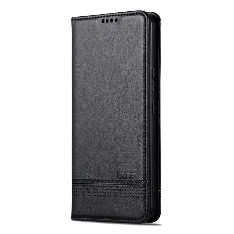 AZNS For vivo V60 5G Case Cowhide Texture PU Leather Wallet Phone Cover - Black