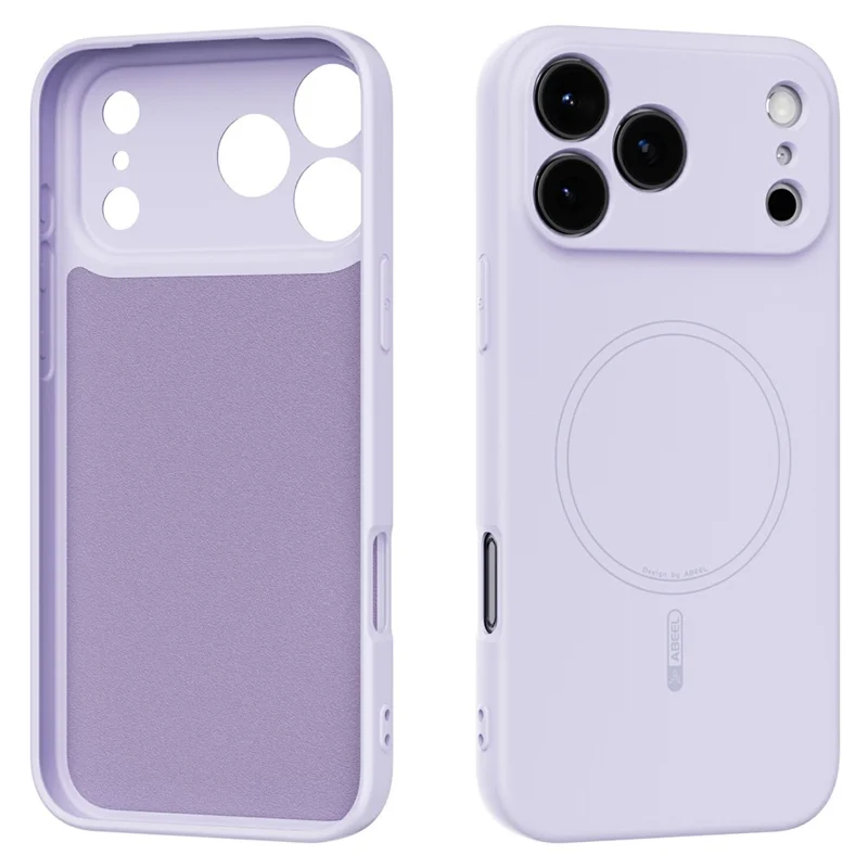 ABEEL For iPhone 17 Pro Max Case Compatible with MagSafe Skin Touch Liquid Silicone Phone Back Cover - Purple