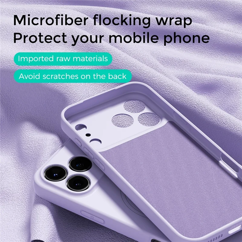 ABEEL For iPhone 17 Pro Max Case Compatible with MagSafe Skin Touch Liquid Silicone Phone Back Cover - Purple