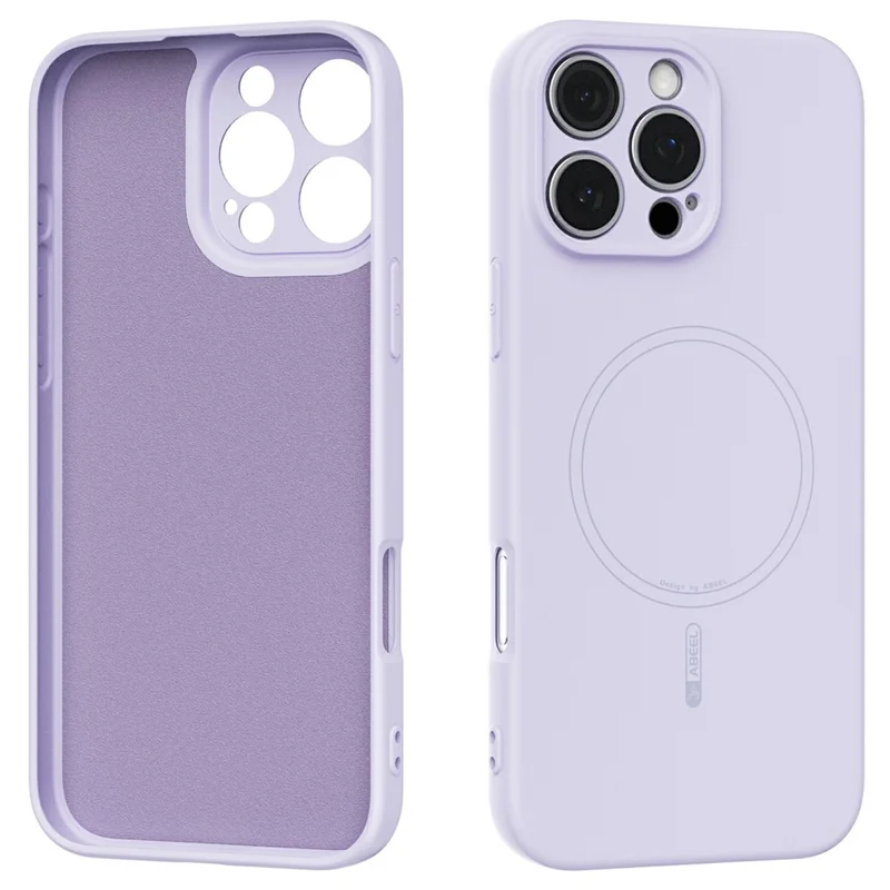 ABEEL For iPhone 16 Pro Max Case Compatible with MagSafe Skin Touch Liquid Silicone Phone Back Cover - Purple