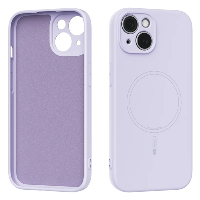 ABEEL For iPhone 14 Case Compatible with MagSafe Skin Touch Liquid Silicone Phone Back Cover - Purple