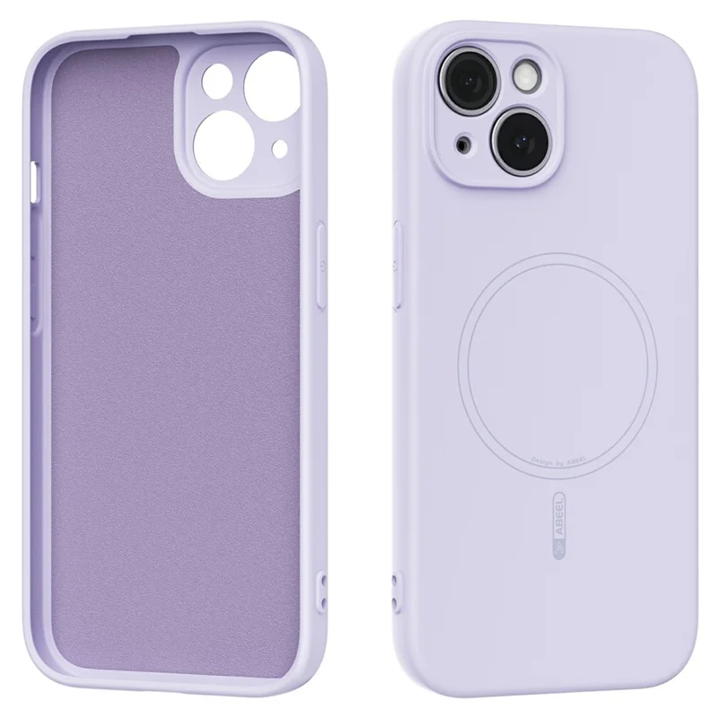 ABEEL For iPhone 13 Case Compatible with MagSafe Skin Touch Liquid Silicone Phone Back Cover - Purple
