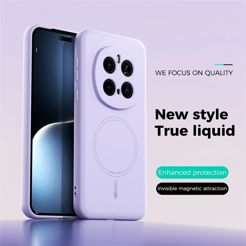 ABEEL til Honor Magic7 Pro 5G hylster kompatibel med MagSafe Skin Touch flydende silikone telefon bagdæksel - Lilla