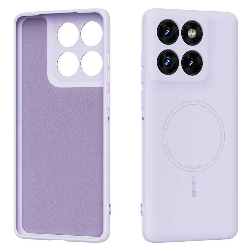 ABEEL For Motorola Edge 60 5G  /  60s 5G Magnetic Case Skin Touch Liquid Silicone Phone Back Cover - Purple