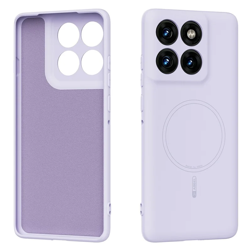 ABEEL For Motorola Edge 60 Pro 5G Magnetic Case Skin Touch Liquid Silicone Phone Back Cover - Purple
