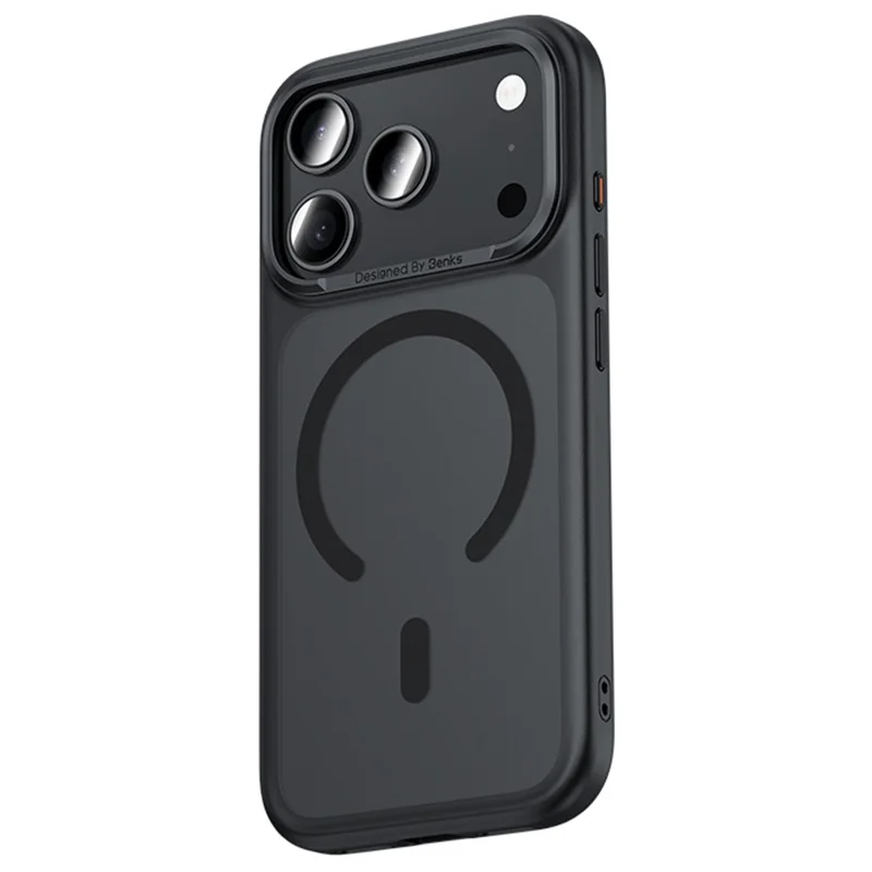 BENKS For iPhone 17 Pro Magnetic Case Skin Feel TPU + PC Phone Cover Compatible with MagSafe - Black