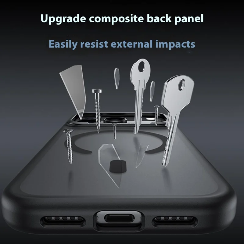 BENKS For iPhone 17 Pro Magnetic Case Skin Feel TPU + PC Phone Cover Compatible with MagSafe - Black