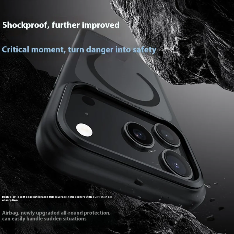 BENKS For iPhone 17 Pro Max Magnetic Case Skin Feel TPU + PC Phone Cover Compatible with MagSafe - Black