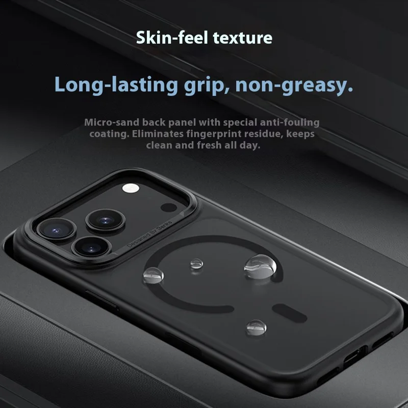 BENKS For iPhone 17 Pro Max Magnetic Case Skin Feel TPU + PC Phone Cover Compatible with MagSafe - Black