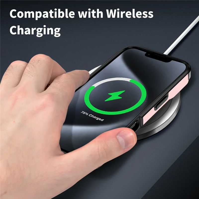 For iPhone 17 Case PC + TPU Shell with Slide Camera Phone Cover - Pink