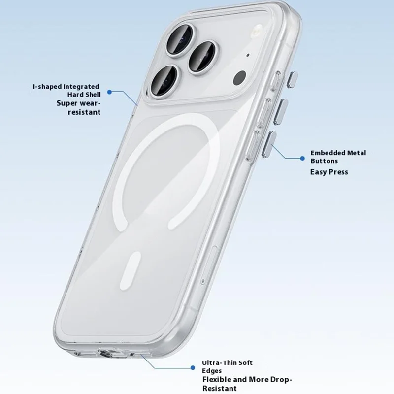 BENKS For iPhone 17 Pro Max Magnetic Case TPU PC Clear Phone Cover Compatible with MagSafe