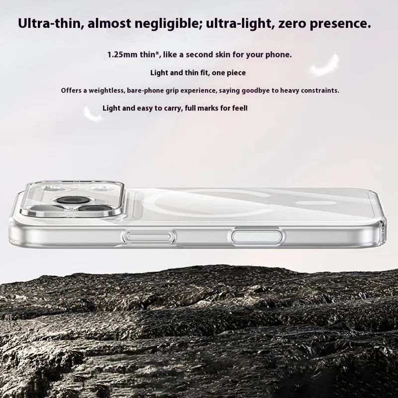 BENKS Magnetische Hülle für iPhone 17 Pro Max, ultradünn, nackt-ähnliche klare PC-Handyhülle, kompatibel mit MagSafe