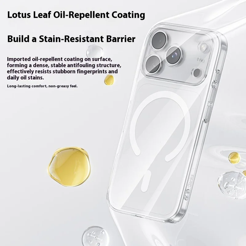 BENKS Magnetische Hülle für iPhone 17 Pro Max, ultradünn, nackt-ähnliche klare PC-Handyhülle, kompatibel mit MagSafe