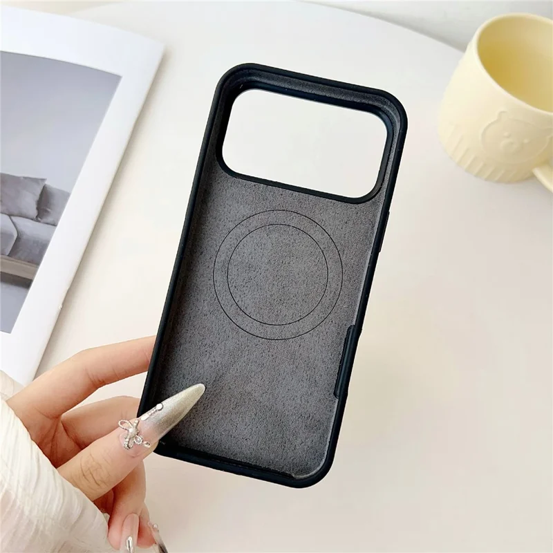 For iPhone 17 Pro Max Case Compatible with MagSafe Liquid Silicone Phone Back Cover - Light Grey