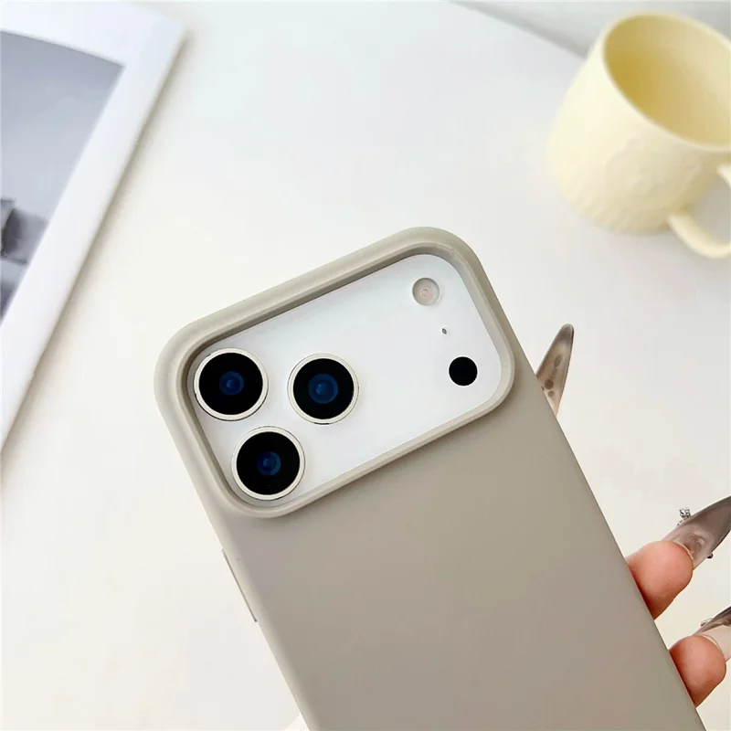For iPhone 17 Pro Max Case Compatible with MagSafe Liquid Silicone Phone Back Cover - Light Grey