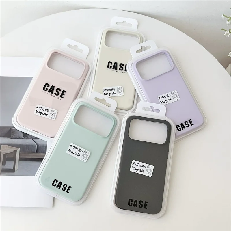 For iPhone 17 Pro Case Compatible with MagSafe Liquid Silicone Phone Back Cover - Light Grey