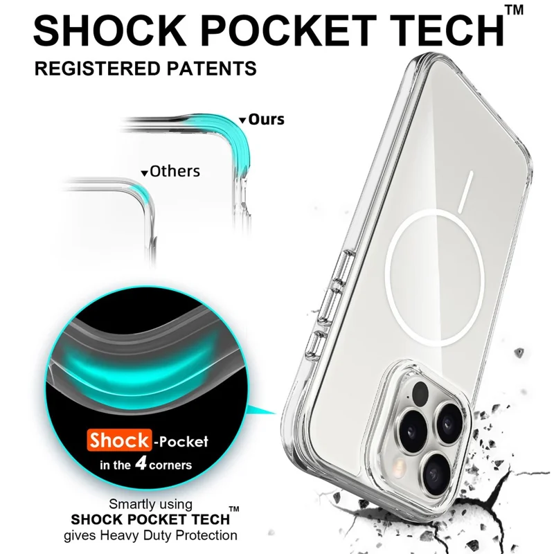 Bulk Purchasing For iPhone 13 Pro Case Compatible with MagSafe PC + TPU Clear Phone Cover