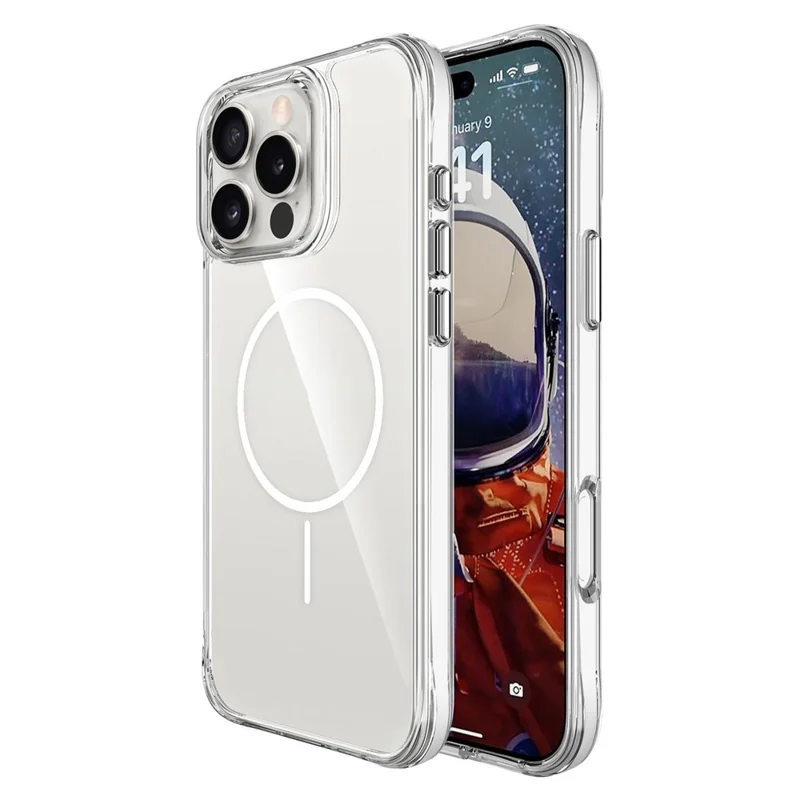 Groothandel voor iPhone 16 Pro-hoesje compatibel met MagSafe PC + TPU transparant telefoonhoesje