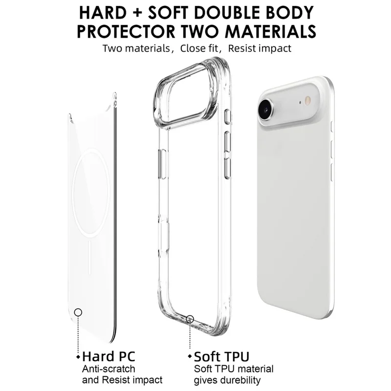 Bulk Purchasing For iPhone Air Case Compatible with MagSafe PC + TPU Clear Phone Cover