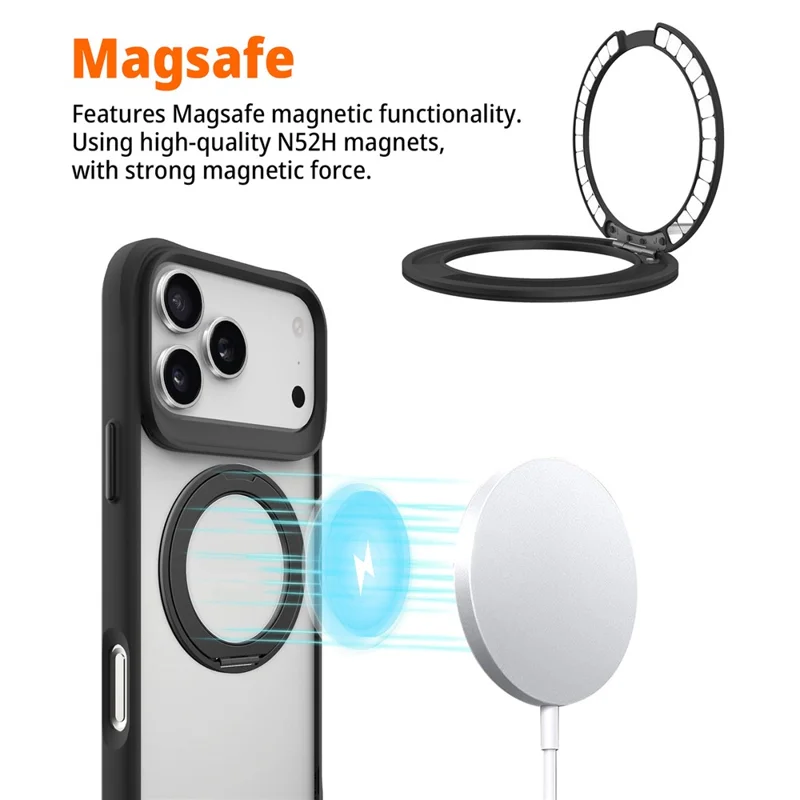 Bulk Purchasing For iPhone 17 Pro Case Compatible with MagSafe Ring Kickstand Shockproof PC + TPU Phone Cover