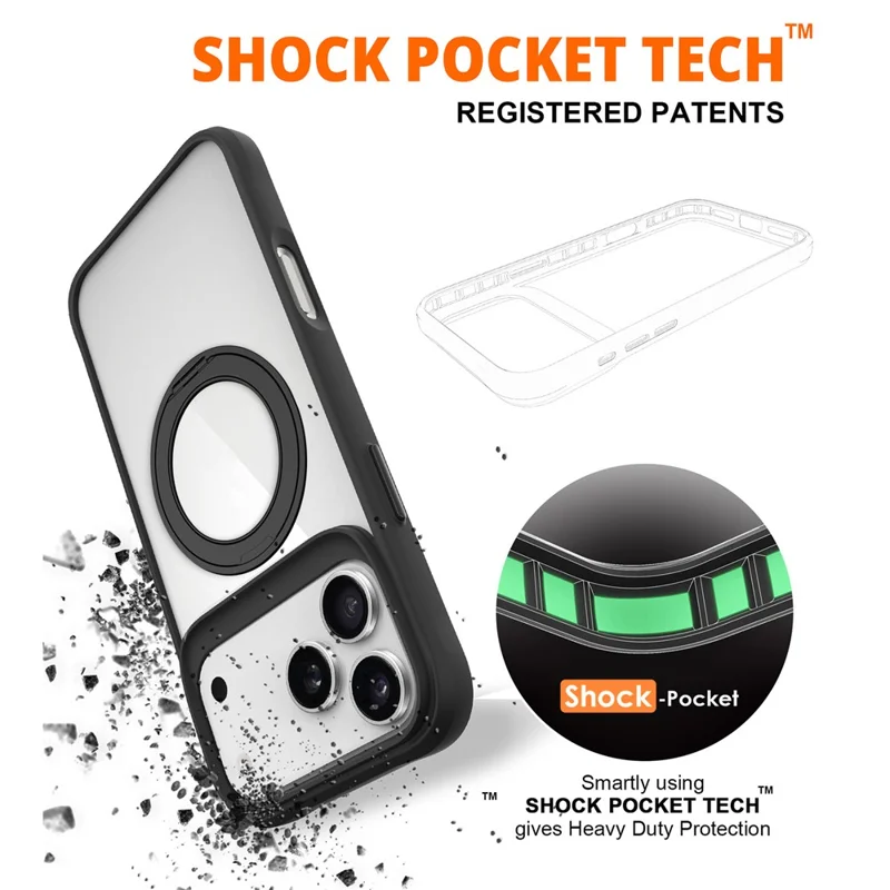 Bulk Purchasing For iPhone 17 Pro Case Compatible with MagSafe Ring Kickstand Shockproof PC + TPU Phone Cover