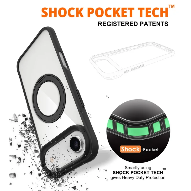 Bulk Purchasing For iPhone Air Case Compatible with MagSafe Ring Kickstand Shockproof PC + TPU Phone Cover