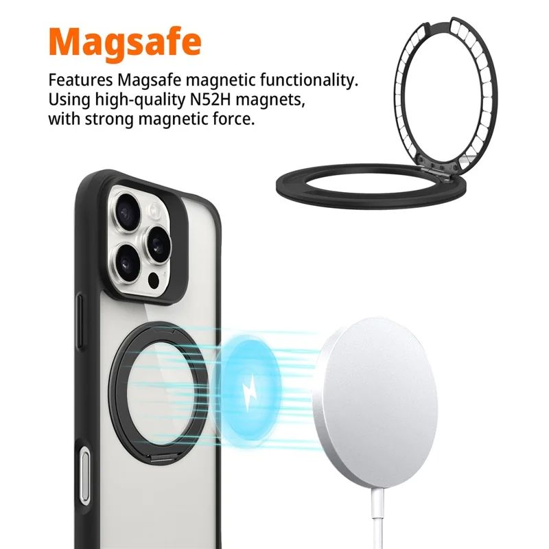 Bulk Purchasing For iPhone 16 Pro Case Compatible with MagSafe Ring Kickstand Shockproof PC + TPU Phone Cover