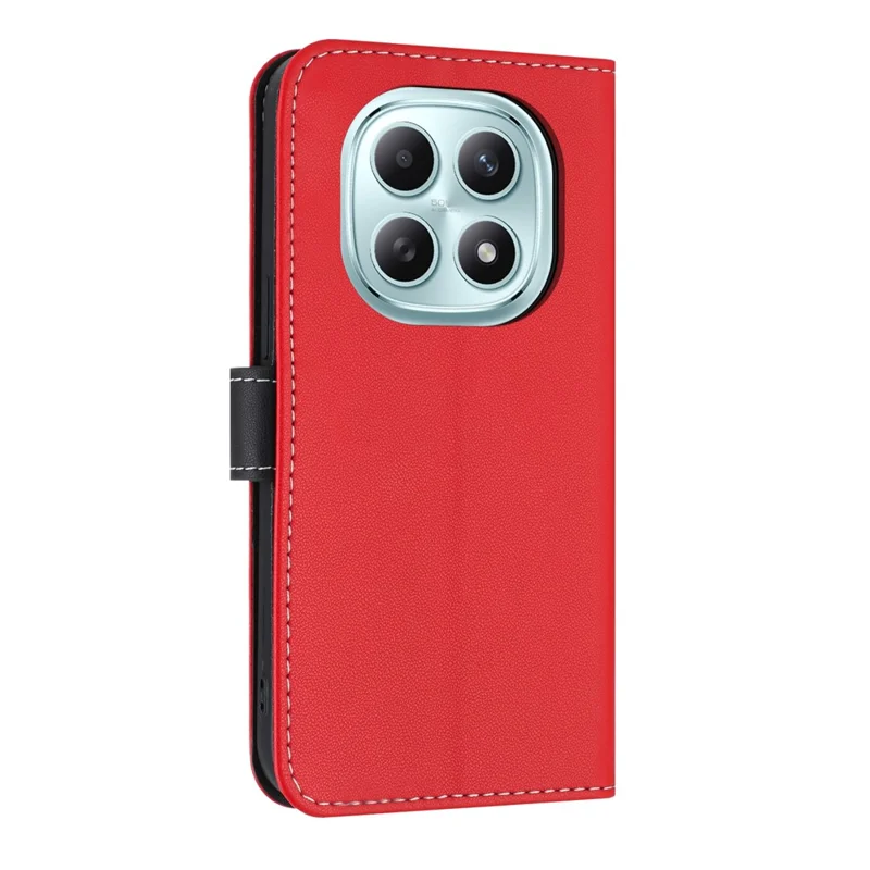 For Xiaomi Redmi Note 15 5G (Global) / 15 4G (Global) Case Bowknot Decor Wallet Leather Phone Cover with Wrist Strap - Red