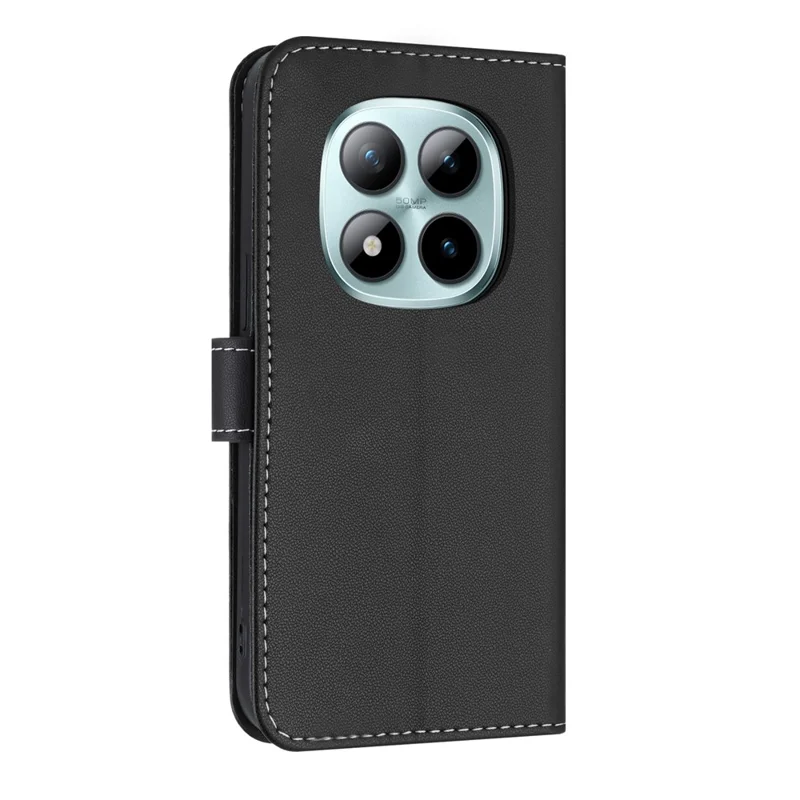For Xiaomi Poco M8 Pro 5G / Redmi Note 15 Pro+ 5G (Global) Case Bowknot Decor Wallet Leather Phone Cover with Wrist Strap - Black
