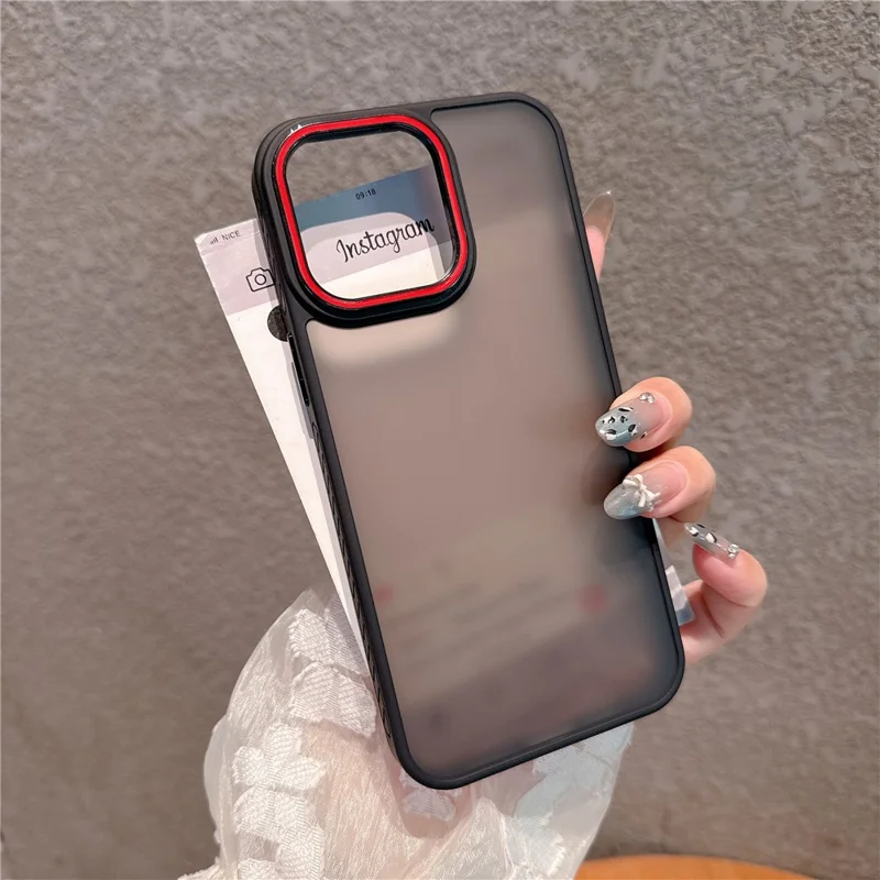 For iPhone 16 Pro Max Case PC + TPU Anti-Slip Matte Phone Cover - Purple